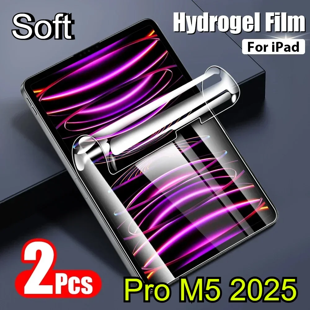 2Pcs Ultra HD Soft Hydrogel Film Protector for IPad M5 Pro A16 11th Air7 6 5 4 11/13