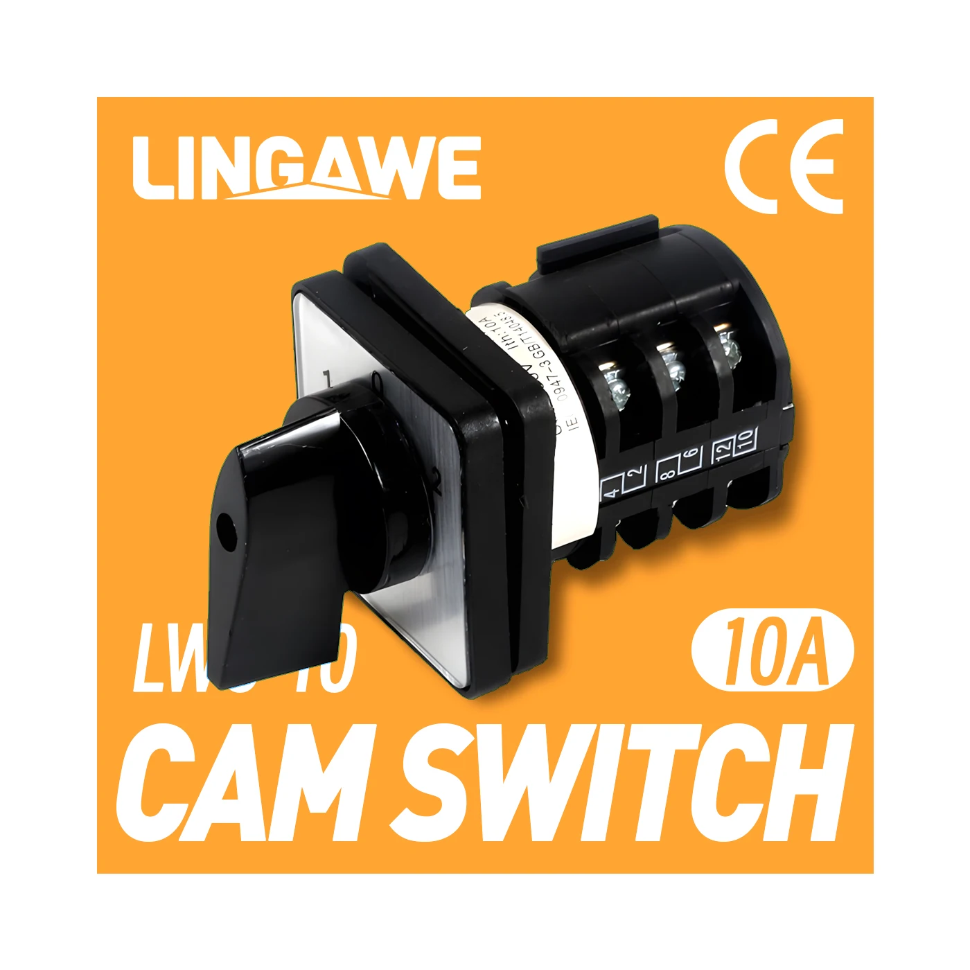 

LW8-10 Cam Switch 550V 10A 2-Position 3-Pole Motor Reversing Rotary Selector For Industrial Motor Control Systems