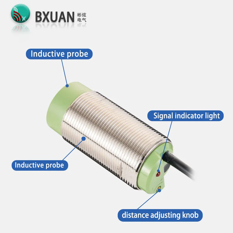 CR30-15DN Capacitive proximity switch sensor M30 NPN or PNP 12-24V DC cylinder Proximity sensor