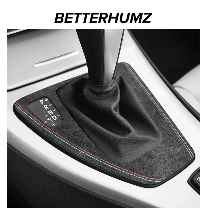 Car Gear Shift Panel Cover for BMW 3 Series E90 E91 E92 E93 2005-2012 325i 320i 318i Made of Alcantara Car Interior Accessories