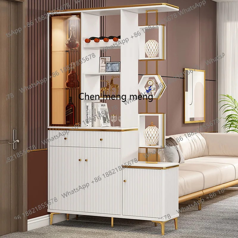 

Light luxury screen partition cabinet, living room porch cabinet, double-sided wine cabinet, locker, entrance hall