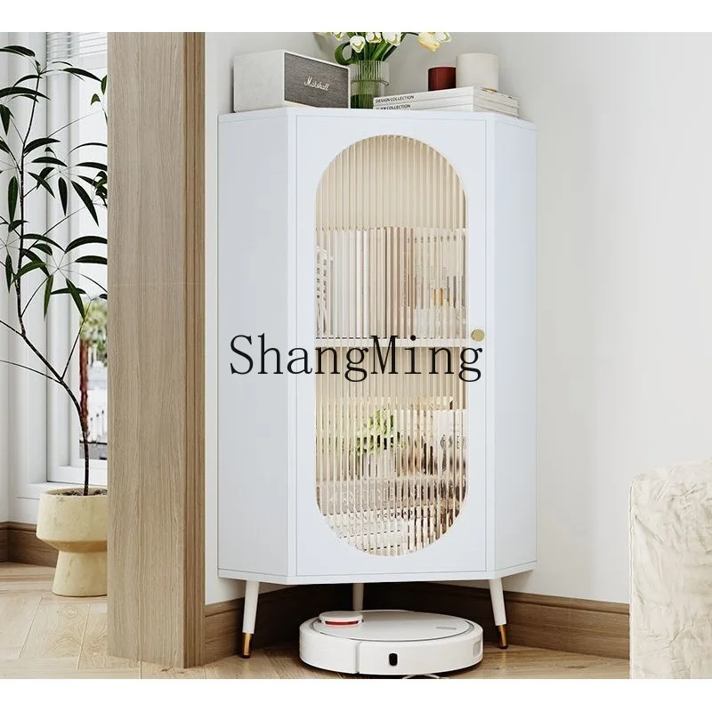 

FG Living Room Corner Cabinet Bedroom Corner Storage Wall-Mounted Floor-Standing Triangle Movable Simple Kitchen Cabinet