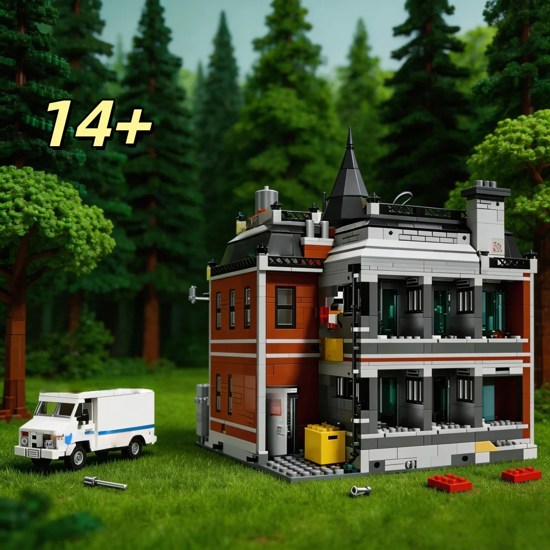 

MOC retro Gothic Architectural Building Block set adult Difficult Puzzle Assembling Toy creative desktop decoration