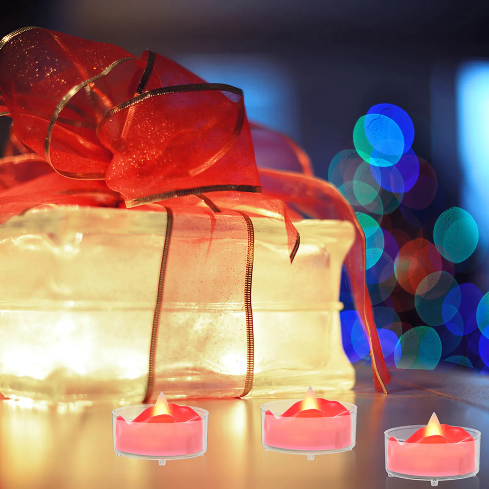 50 Vasos de Plástico Transparentes Reutilizables para Velas de Té, Portavelas para Manualidades, Centros de Mesa, Picnic al Aire Libre