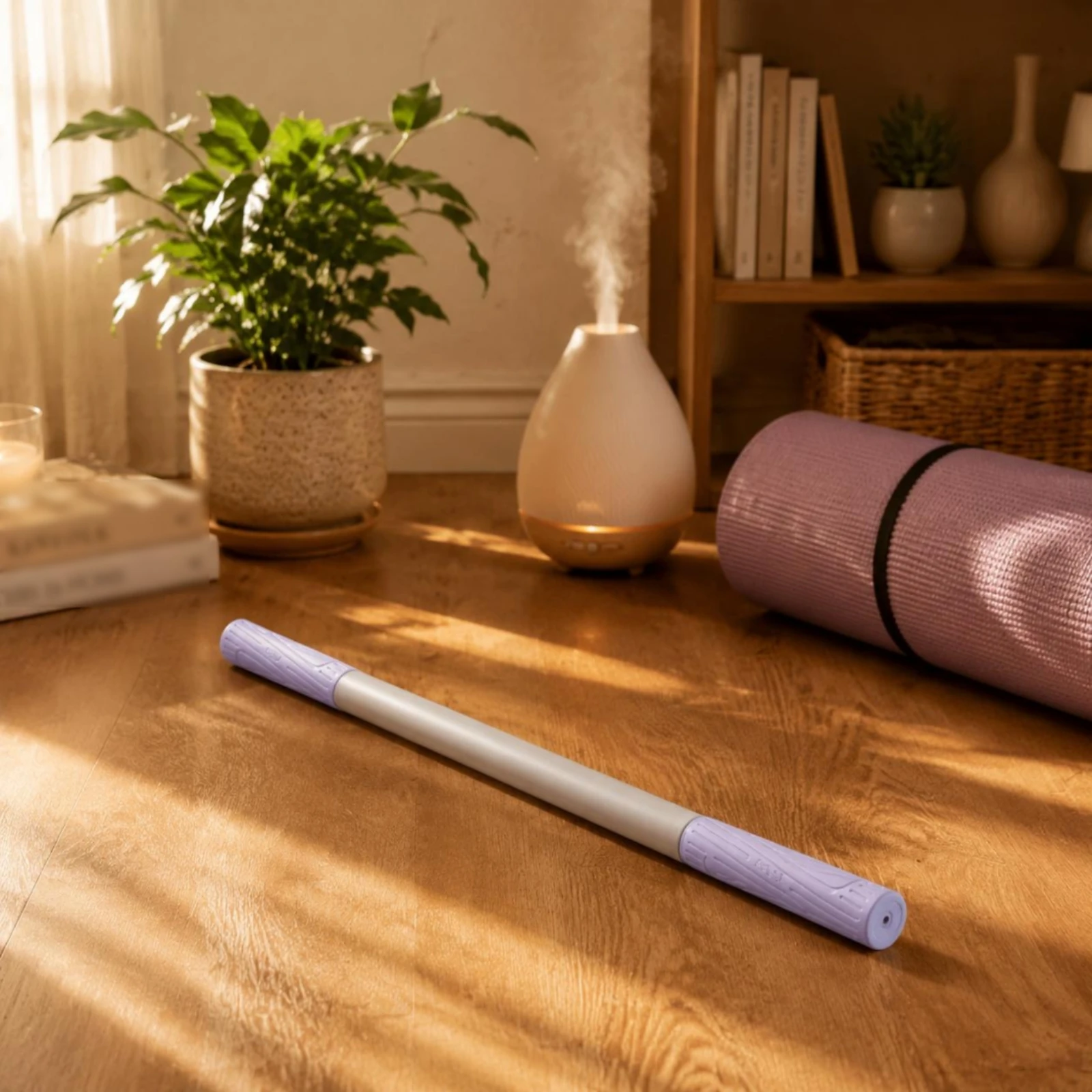 

Fascia Massage Stick Ribbed Grip Muscle Massage Stick Deep Tissue Massager Easy to Use Pain Relief