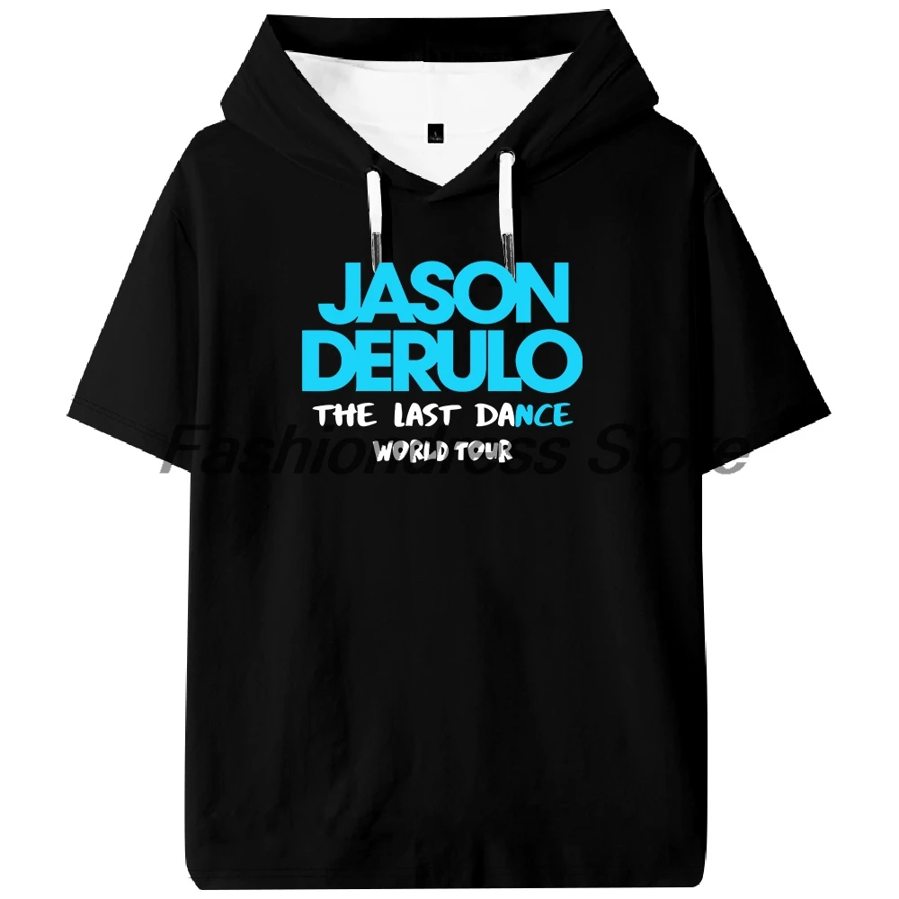 Jason Derulo Last Dance World Tour 2026 Hooded T-shirt Short Sleeve Tee Women Men Outdoor Streetwear Tops