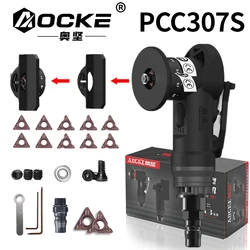 AOCKE AX307S Pneumatic Chamfering Machine Portable 45 Degree Chamfer Machine Metal Trimming 45° Arc Beveling Machine Air Tools