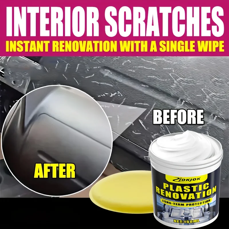 Interior Polishing Wax,Amazing Repair Without Damage,Renewal Polish Plastic Wax,Daily Use for Interior,Sofa,Tires,Plastic Shells - view 2