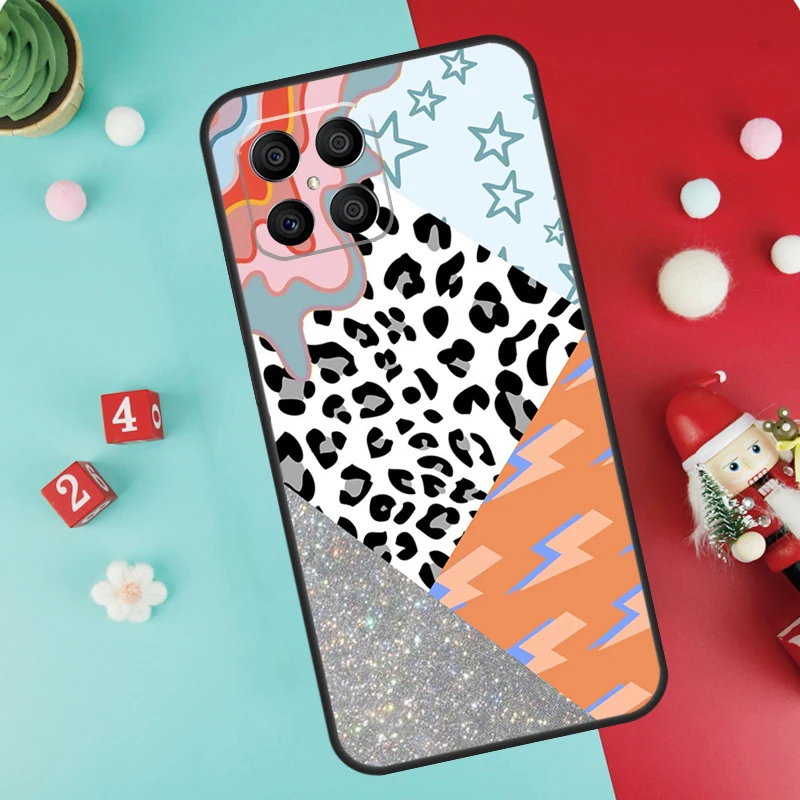 حافظة مطبوعة على شكل بقرة الفهد لهاتف Honor 200 Pro X9b X9a X8b X8a X8 X9 X9c 50 70 90 Honor Magic 7 Pro 5 6 Lite Cover