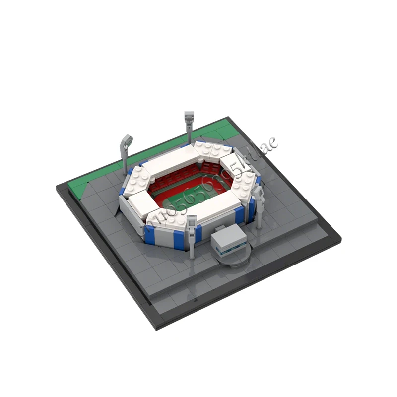 413-teiliges Haus-Straßen-Stadion Frankenstadion MOC Anpassbares Modulares Baustein-Set Technologie-Lernspielzeug DIY Weihnachtsgeschenk