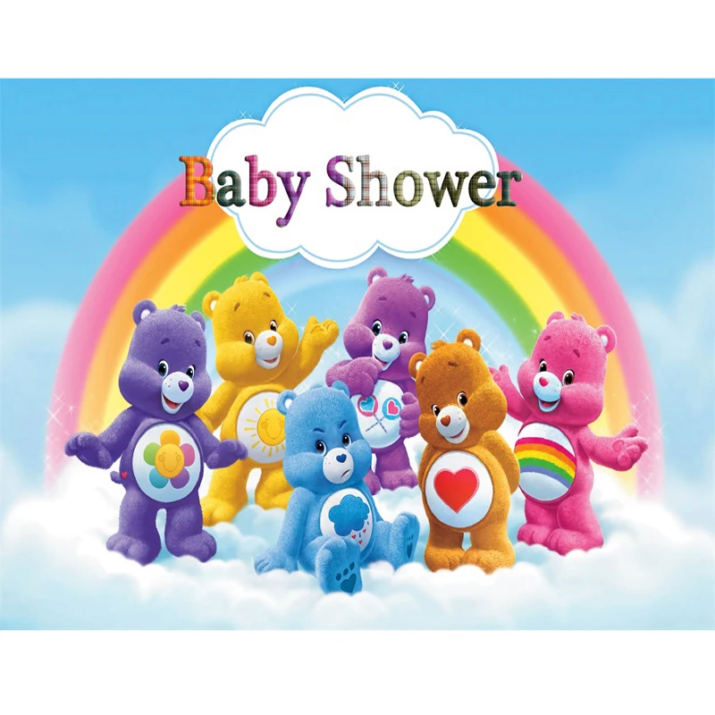 Care Bear CareBear Photo Backdrop Background For Photography Baby Shower Birthday Decoration Kids Party Props Supplies Shooting