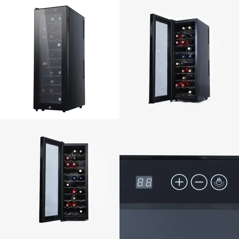for Electric Compressor Wine Cooler Frost Free Glass Door Beverage Fridge For Home Car RV Outdoor Use Standing Mini Bar