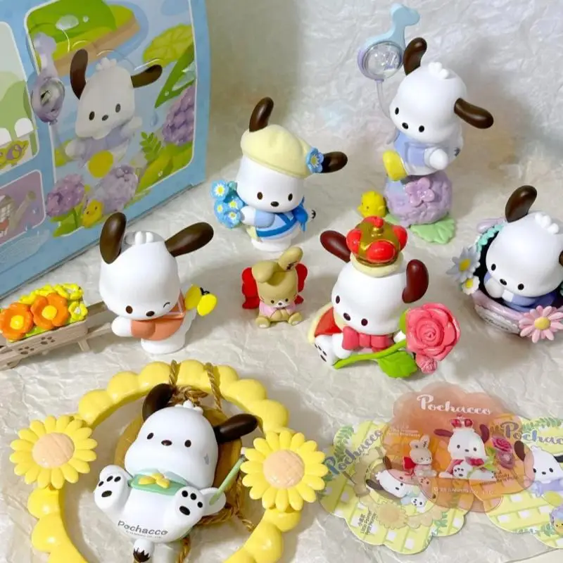 Pochacco Flowers And Young Pochacco's Small Garden Series Blind Box Series Fashion Play Handmade Decorative Gifts