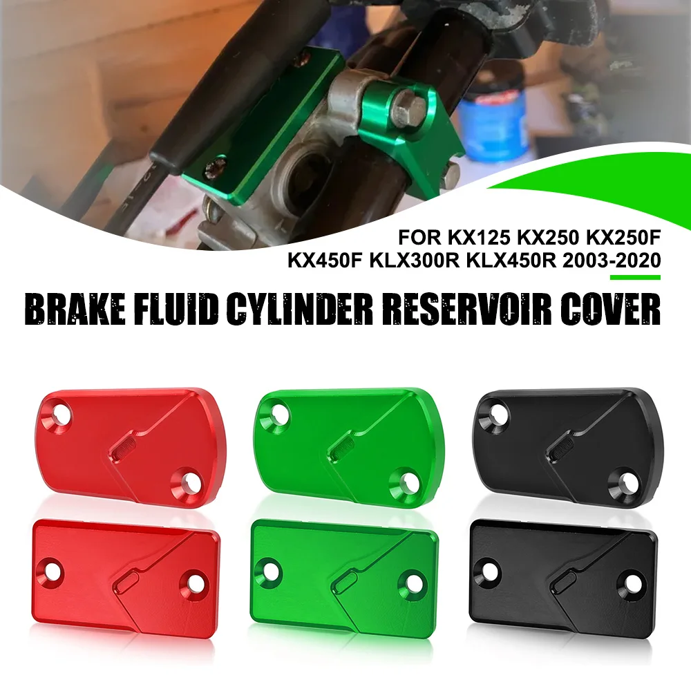 

Motorcycle For KX125 KX250 KX250F KX450F KLX300R KLX450R 2003-2019 2020 Front Rear Brake Fluid Reservoir Cap Cover Accessories