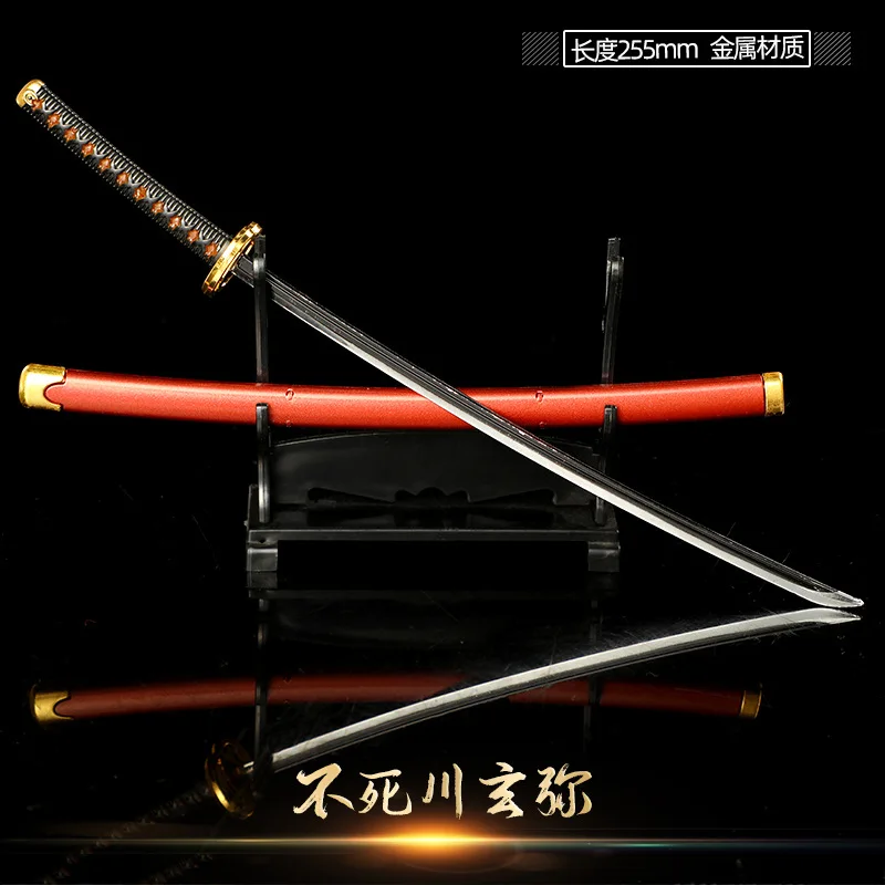 Demon Slayer Anime Ghost Killer Tanjirou Katana Swords Cosplay Metal Prop Weapon Cosplay Props Collection Toy Home Decor Gifts