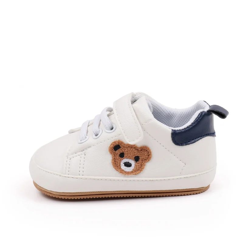 White Baby Shoes Cute Bear Casual Sneakers Toddler Non-slip Newborn Boy Girl First Walkers