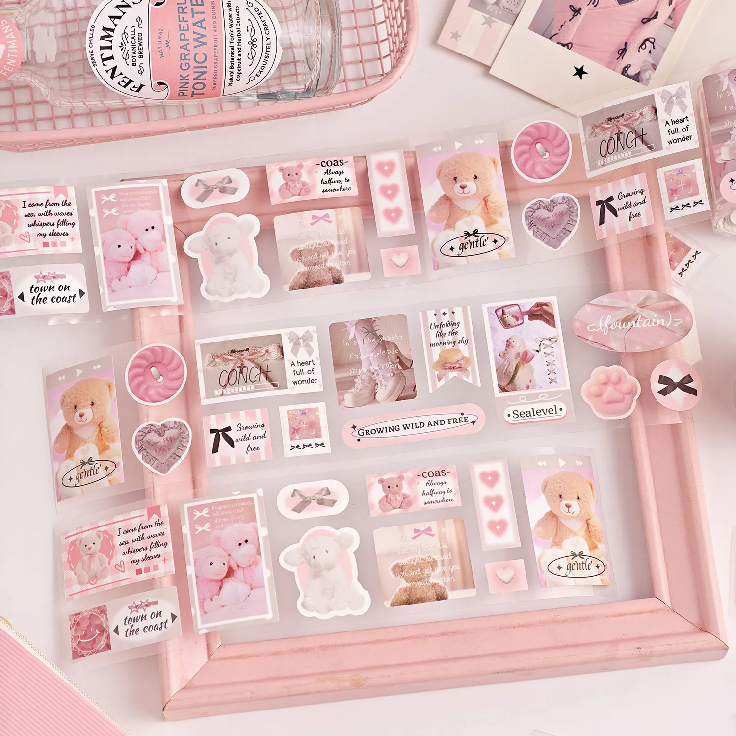 Handbook Tape, Velvet Story Series, Korean Cute Handbook DIY Sealing Decorative Material Stickers