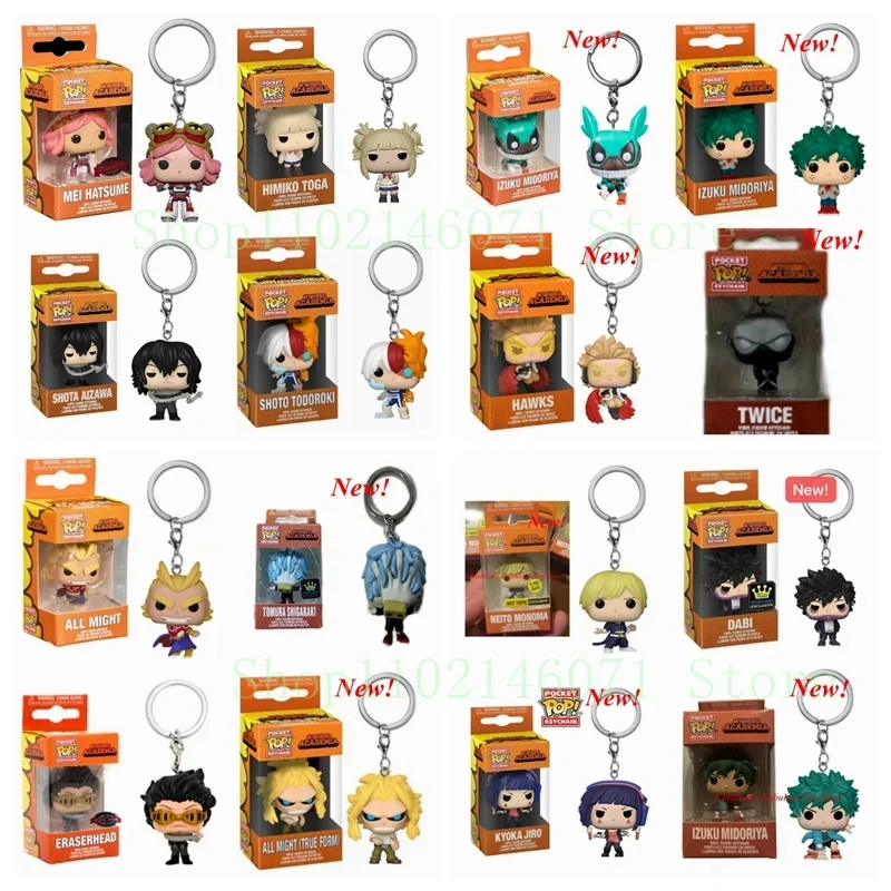 Funko Pocket Keychain 23 Styles My Hero Academia Hatsume Shigaraki Deku Bakugo Mirio Togata Dabi Midoriya Kyoka Jiro Model Toys