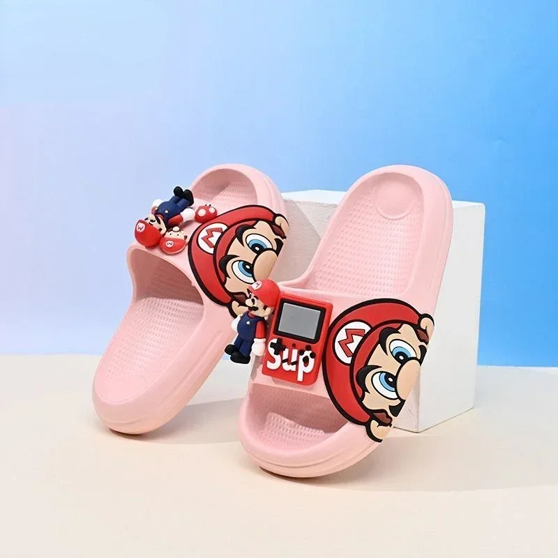 Super Mario Bros. Summer Cartoon Anime Indoor Anti-Slip Comfortable EVA Lightweight Breathable Slippers Outdoor Sandals