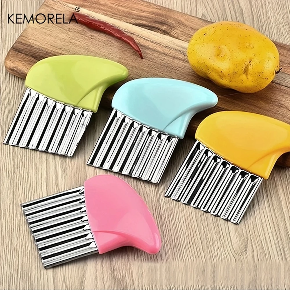 1PCS Stainless Steel Wave Knife for Vegetable Potato Carrot 