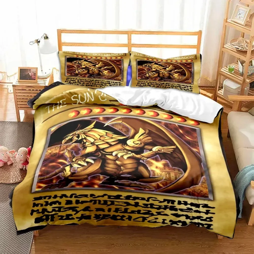 

Anime Yu Gi Oh Card Blue Eyes White Dragon Cartoon Bedding Set Single Twin Double Queen King Cal King Size Bed Linen Set