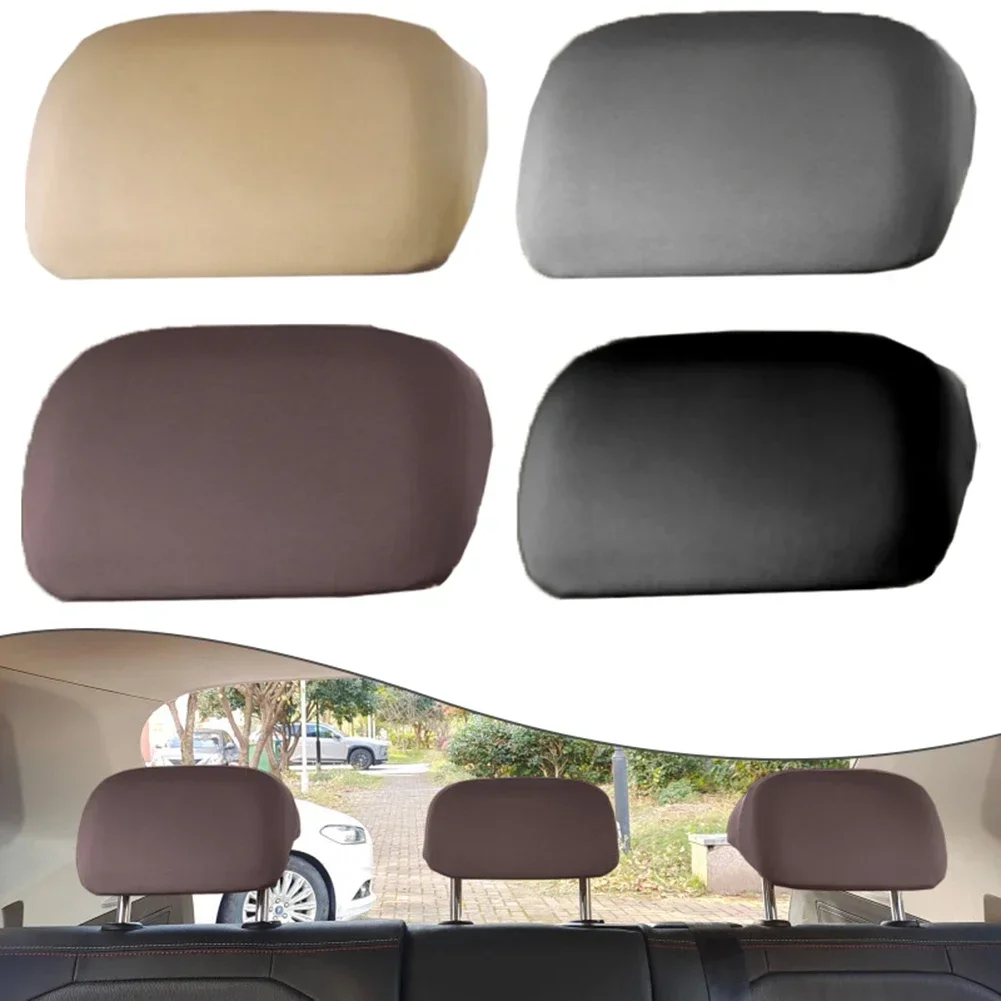 Headrest Cover Black Brown Grey Beige  Stretch Cloth Car Rear For Seat Headrest Cover For Car Truck SUV Auto Universal