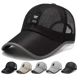 2024 Men's Mesh Baseball Cap Breathable Summer Caps Dad Hat Outdoor Fishing Hats Bone Gorras Snapback Trucker Cap