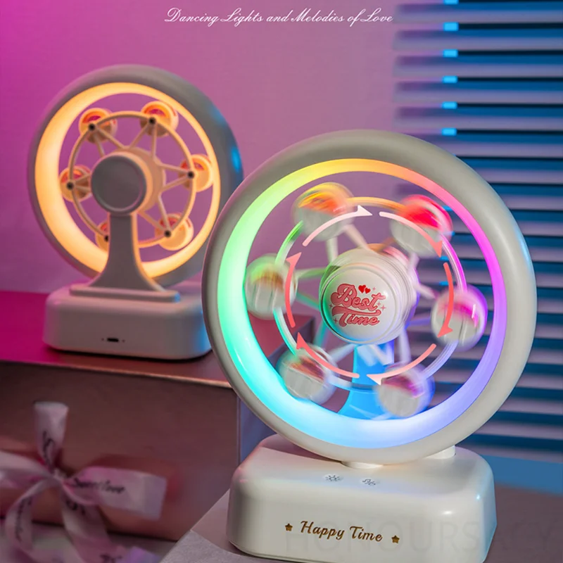 ลำโพงบลูทูธรูปชิงช้าสวรรค์ พร้อมไฟ RGB หมุนได้ แบตเตอรี่ 3000MAH ชาร์จผ่าน USB