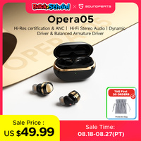 Soundpeats Opera 05 Hi-Res Wireless Earbuds LDAC Hybrid ANC Bluetooth V5.3 Earphones With Stereo Sound Hi-Fi Audio ENC Dual Mics