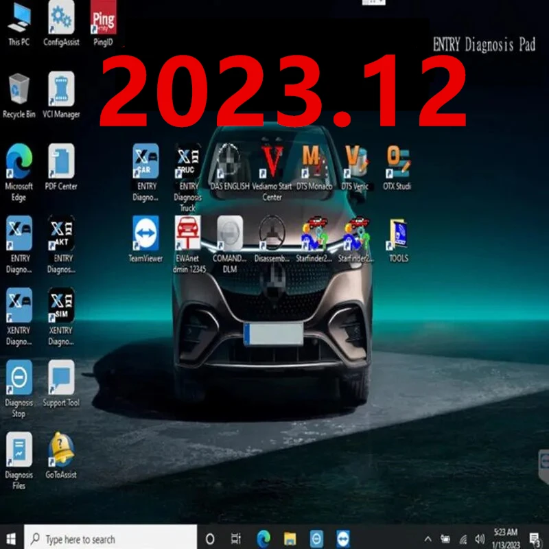 2023,12 программное обеспечение Xentry для MB STAR C4 DOIP C5 C6 VCI DOIP с 512 ГБ SSD Xentry das wis epc Starfinder EWA Vediamos DTS-Mo