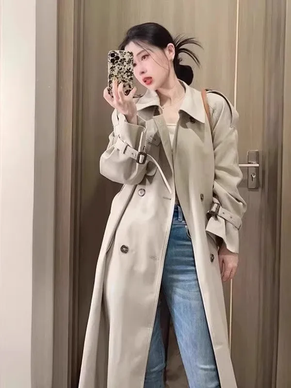 Chaqueta Cortavientos Informal para Mujer, Estilo Británico, Nueva Colección de Primavera-Otoño, Súper Linda, Mezcla de Algodón