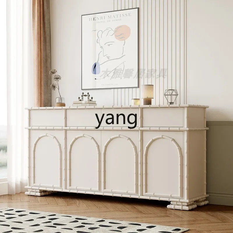 Yhl Cabinet Minimalist Solid Wood Entrance Cabinet Modern Living Room Locker Good-looking Home Sideboard Cabinet