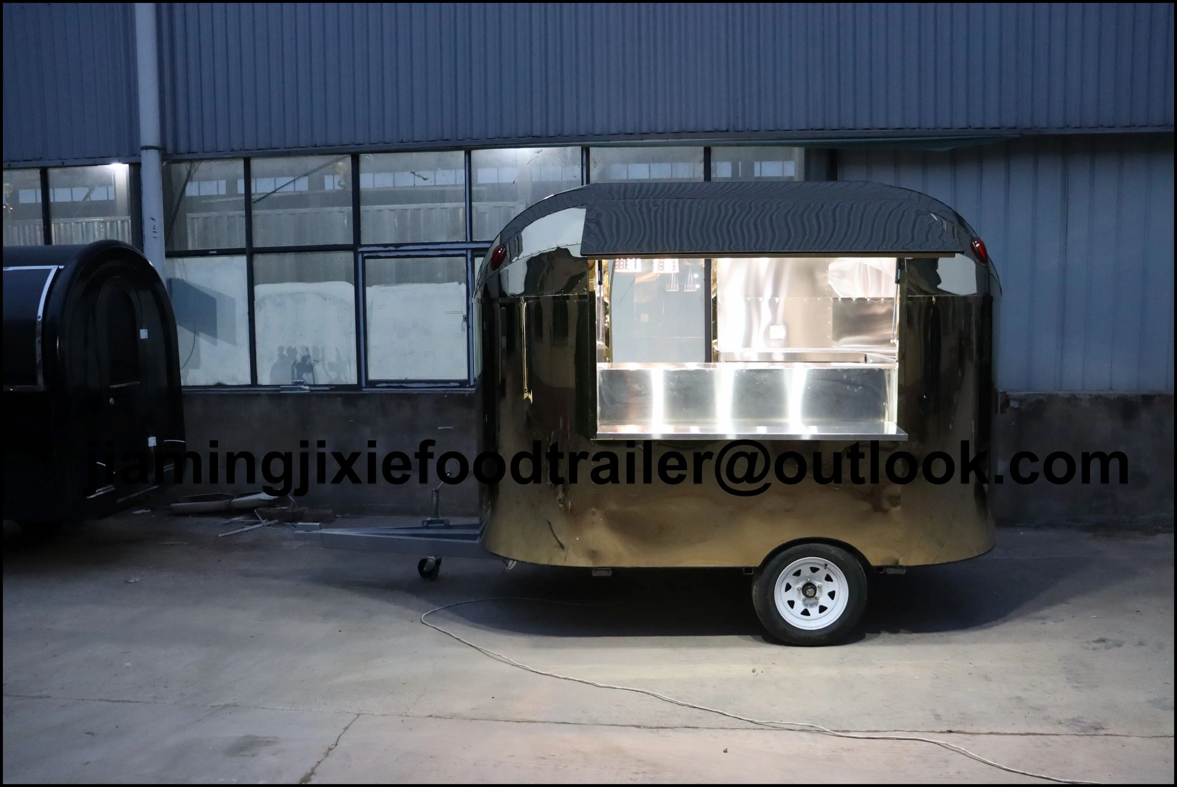 

Concession Fast Food Truck Stainless Steel Food Cart Cooking Kiosk Mobile Kitchen Food Trailer for Sale Usa