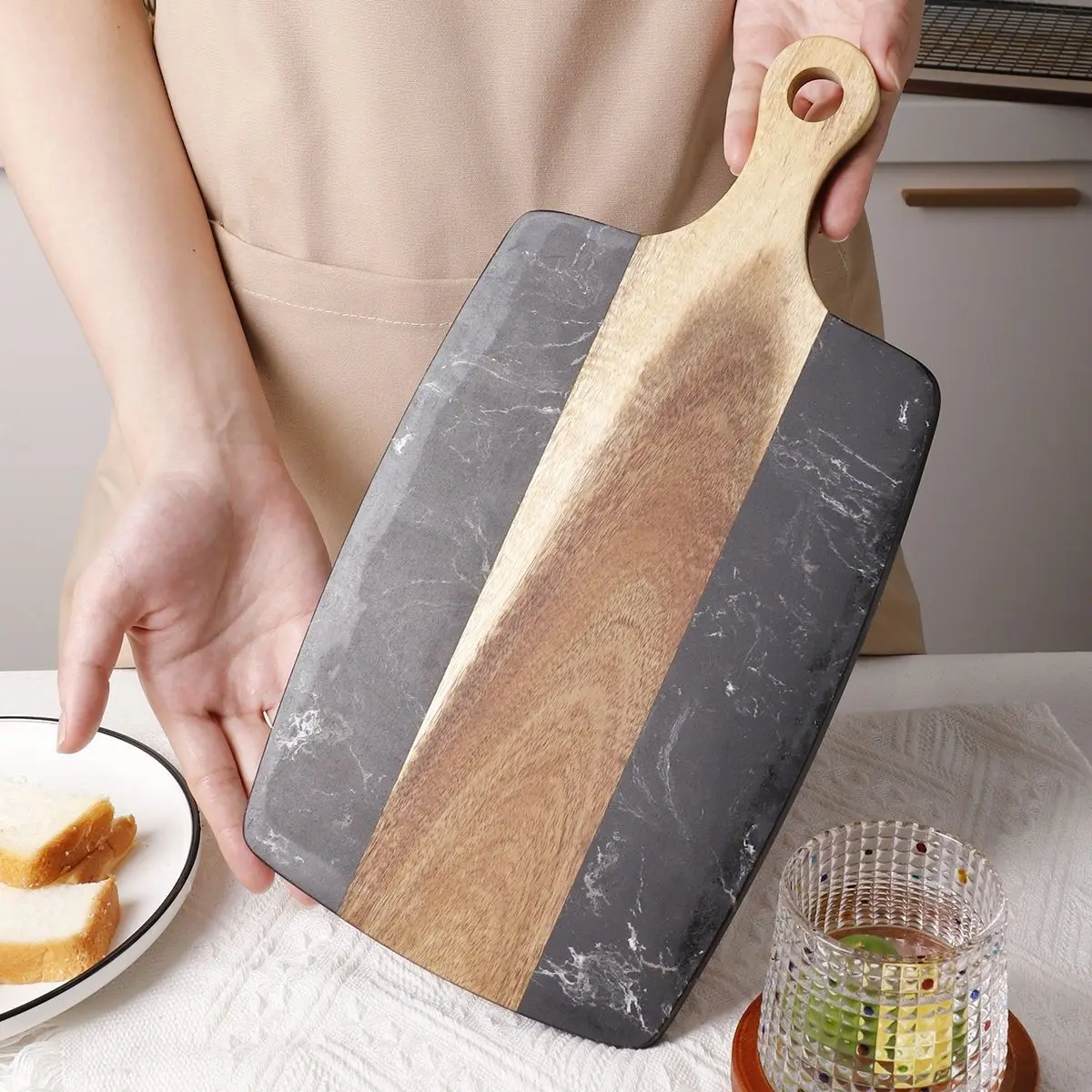 

Household auxiliary food, love, fruit, steak, cutting board, pizza tray, cutting board, bread, kitchen cutting board, solid wood