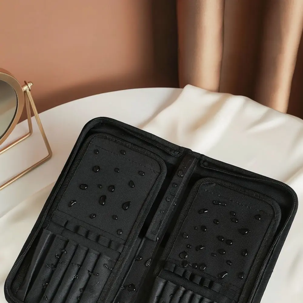 Portable Makeup Brush Case Vertical Cosmetic Organizer Foldable Toiletry Pouch For Beauty And Salon Accessories