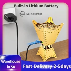 OUD Bakhoor Middle East Electric Incense Burner USB Metal Bakhoor USB Aroma Diffuser Holder Muslim