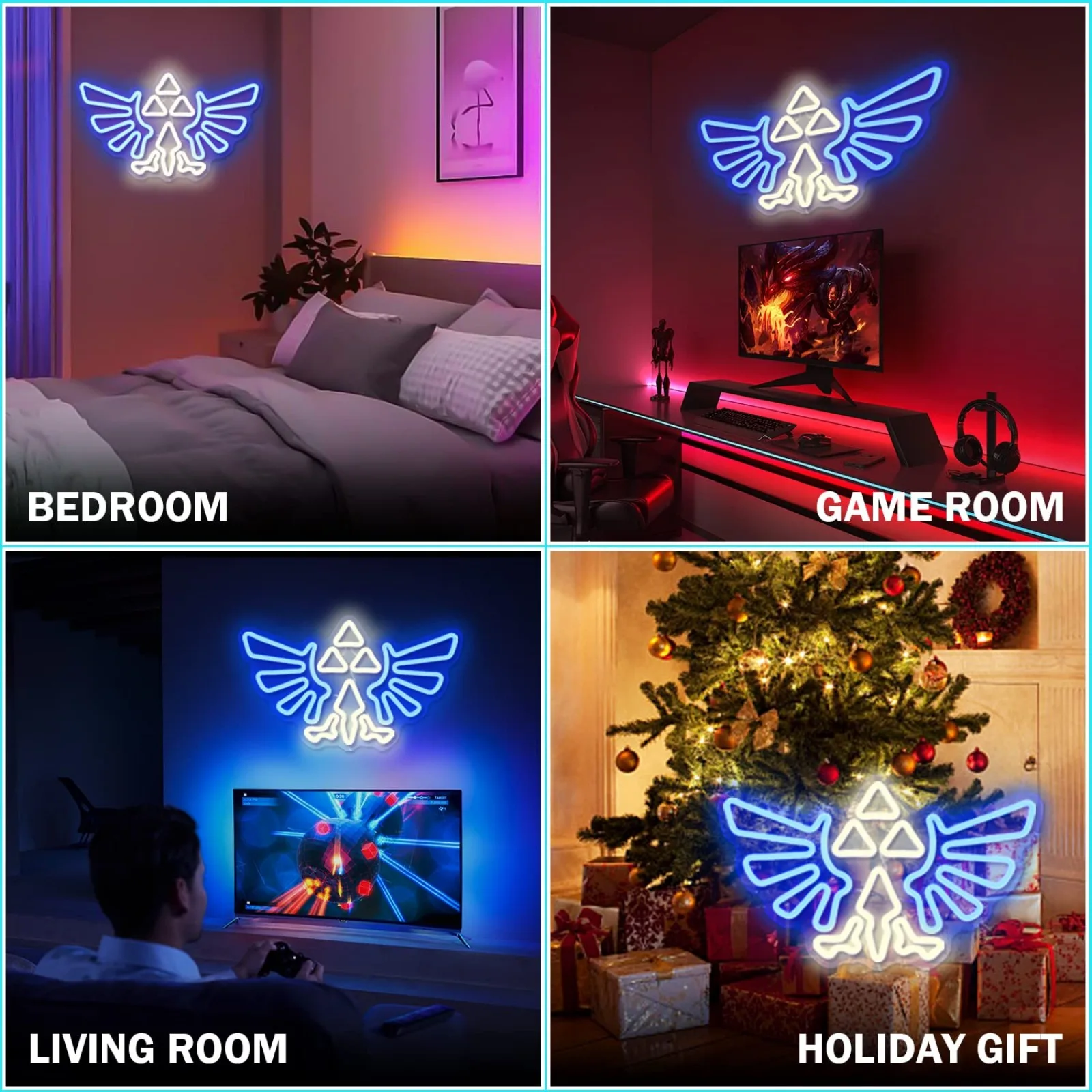 Gaming Neon Sign Dimmable Game Neon Sign for Gamer Room Decor Neon Lights for Bedroom Boys Teen Gaming Zone Party