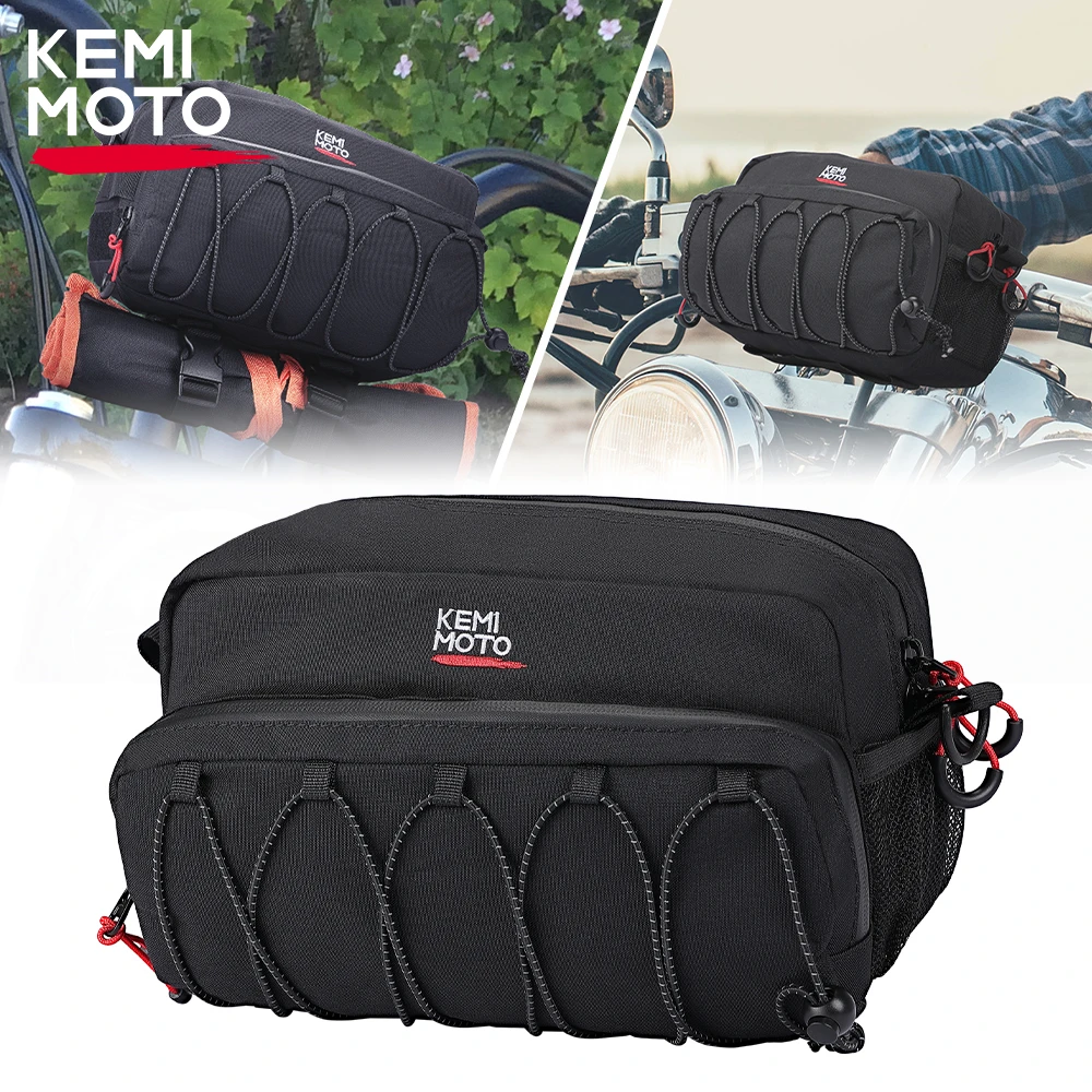 

Motorcycle Handlebar Bag Bike Front Storage Tool Bag with Shoulder Strap Universal for Motorbike Bicycle Dirt Bike Snowmobiles