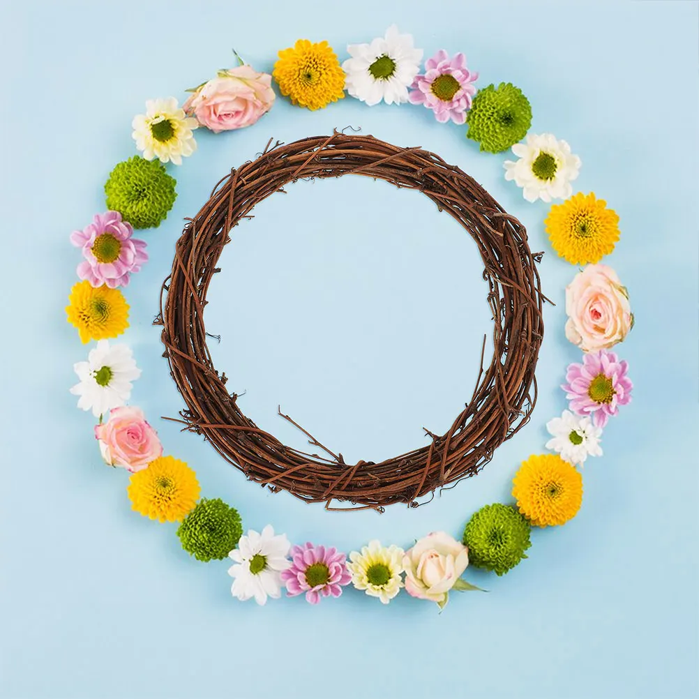

30Cm Natural Grapevine Frame Twig Branch Hoop For Diy Christmas Easter Holiday Decorations Rattan Hoop Wooden Twig