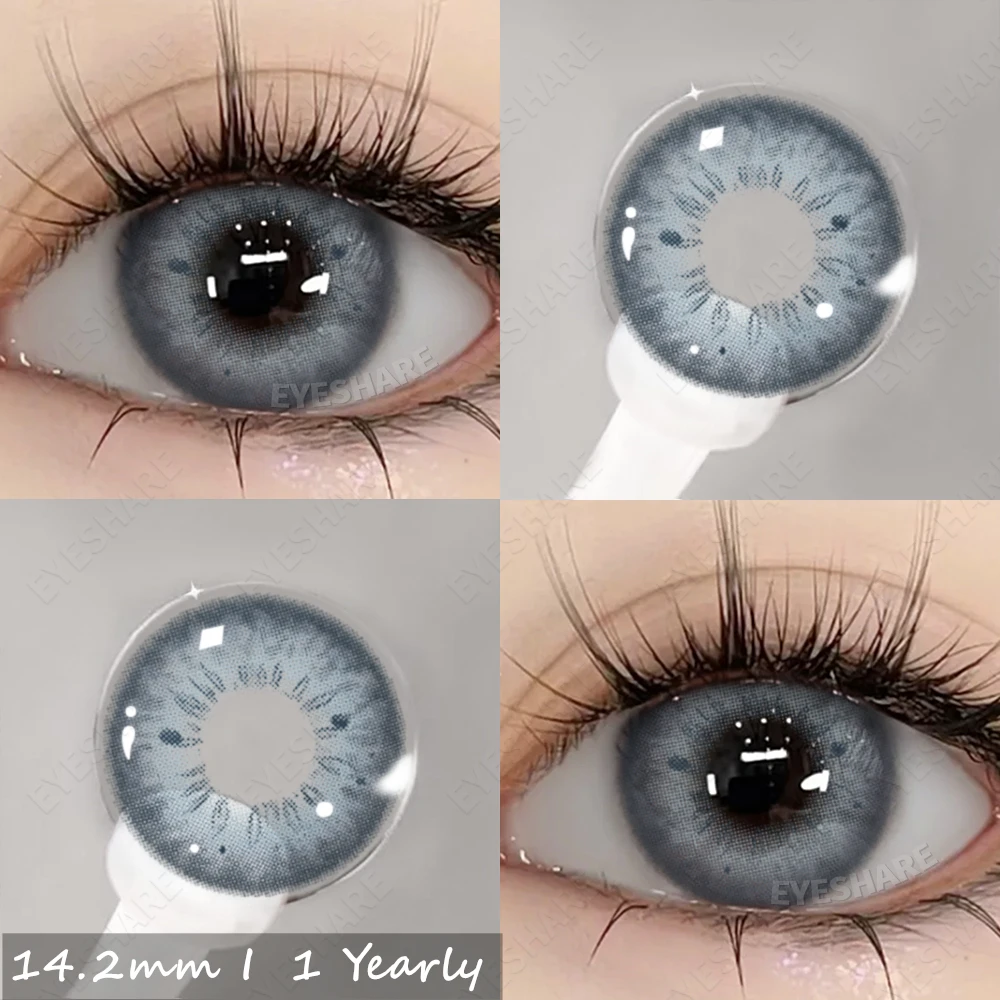 EYESHARE 2pcs Fashion Color Contact Lenses for Eyes Brown Eyes Contacts Lenses Yearly Colorful Makeup Lenses Blue Eyes Lenses