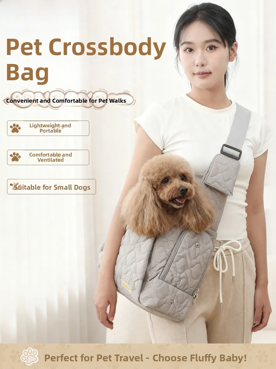 

Fluffybaby Pet Jl Легкая портативная дышащая сумка через плечо для ежедневных прогулок с переноской для маленьких собак или домашних животных