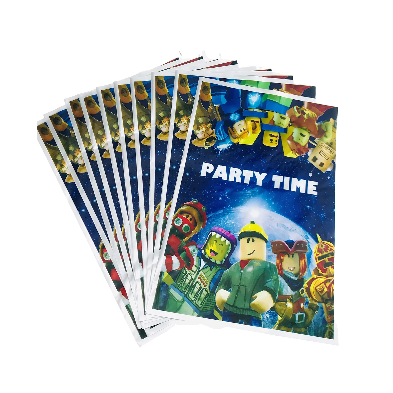 10/20/30Pcs Roblox Game Cute Cartoon Candy Themed Eco Tote Bags - Birthday Party Gift Packaging Plastic Shopping Bag - Image 3