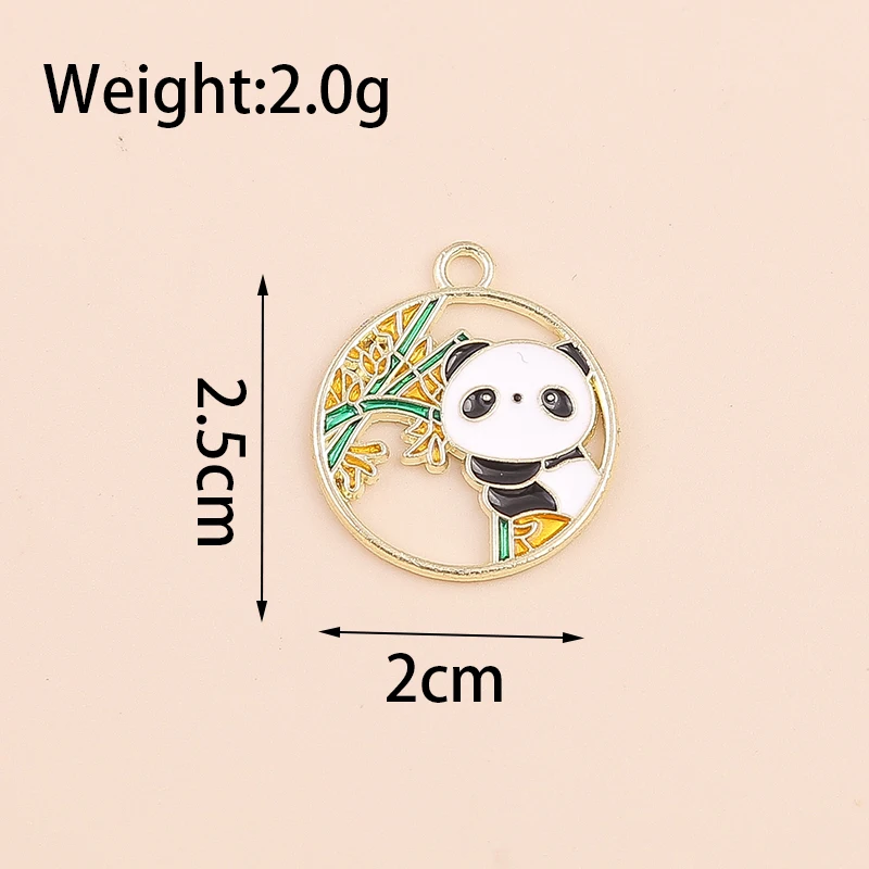20 Stück Cartoon-Tier-Anhänger, Emaille-Panda-Bambus-Anhänger für die Schmuckherstellung, Halsketten, Ohrringe, Armbänder, DIY-Bastelarbeiten, Geschenke – Detail 18