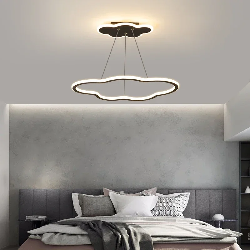 Nordic Simple Cloud Aluminium Pendant Lamp Dimmable for Living Dining Table Room Girl Bedroom Home Decor Hanging Light Fixture