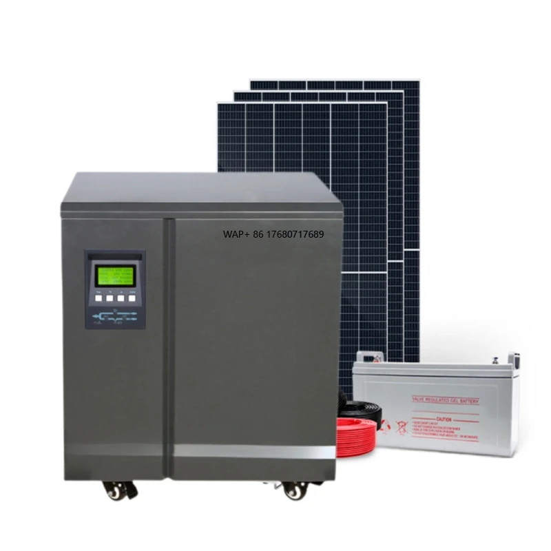 Complete 10kw Off-Grid Solar System Monocrystalline Silicon 10000W Solar Panel MPPT Controller Lithium Ion Battery for Home Use