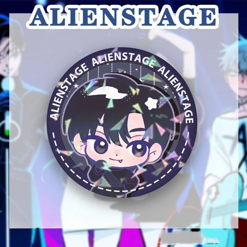 58MM Cartoon Style Badge Alien Stage Brooch Backpack Clothes Handmade Round Role Play Accessories Halloween Christmas Gift - Image 2