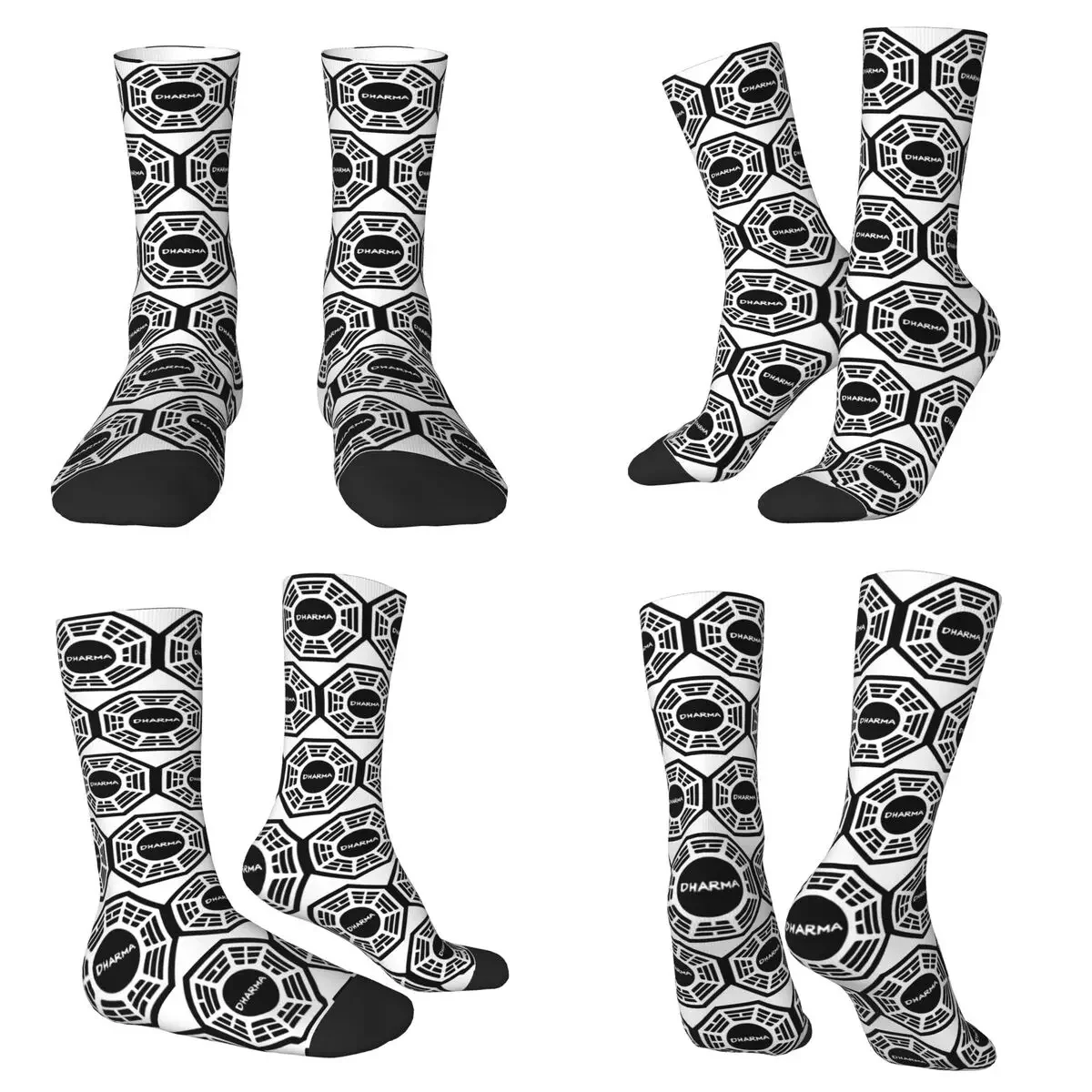 

The Dharma Initiative Socks Harajuku Sweat Absorbing Stockings All Season Long Socks for Unisex Valentine's Day Gifts
