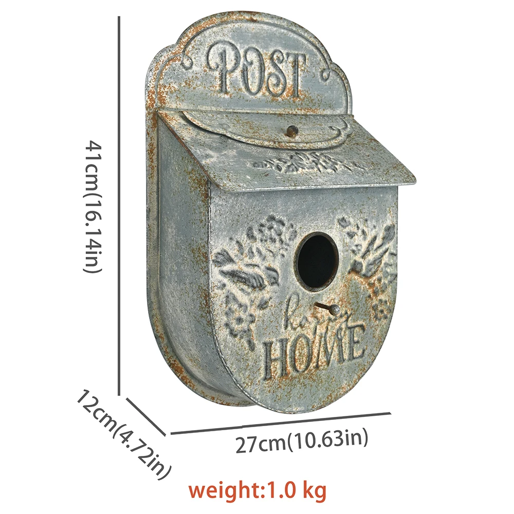 Outdoor Vintage Mailbox Letter Mail Boxes Outside Antique Style Nostalgic Charm Home Decor Garden Metal Mailbox Farmhouse Post