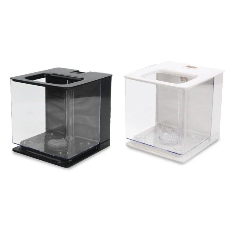 Betta Fish Tank Aquarium Fish Tank Easy To Change The Water Acrylic Plastic Self-Cleaning Small Fish Tank - Image 5