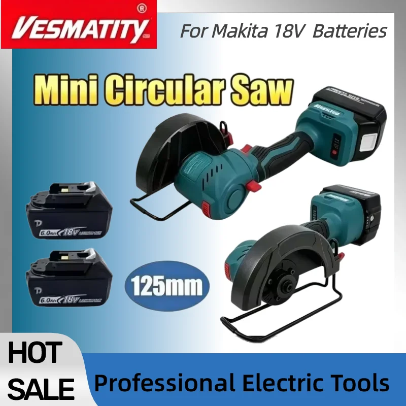 125mm Angle Grinder, Portable Power Cutting Tool for Home DIY & Industrial Construction for 18V-20V battery.